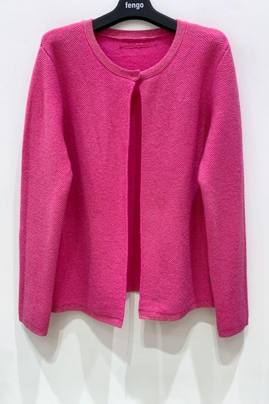 Gilets Femme Orange Pretty Collection GILET-8717LUREX Efashion Paris