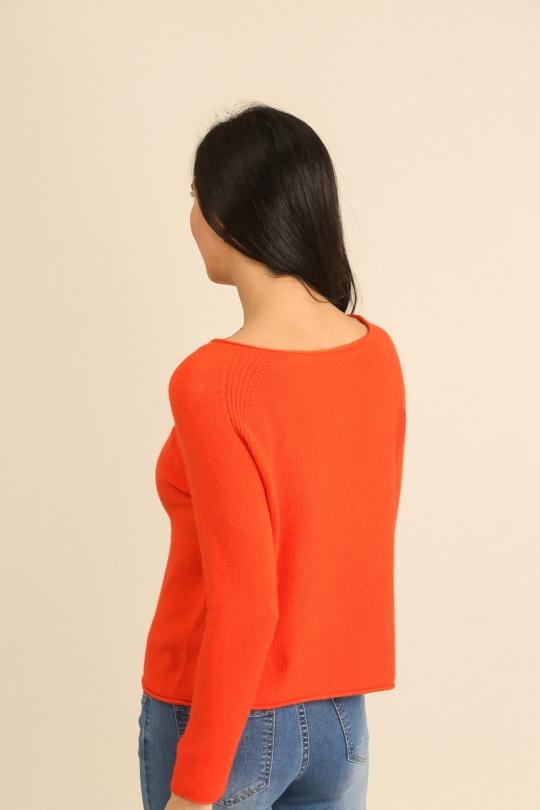 Gilets Femme Orange Pretty Collection PULL/GILET-1706 Efashion Paris