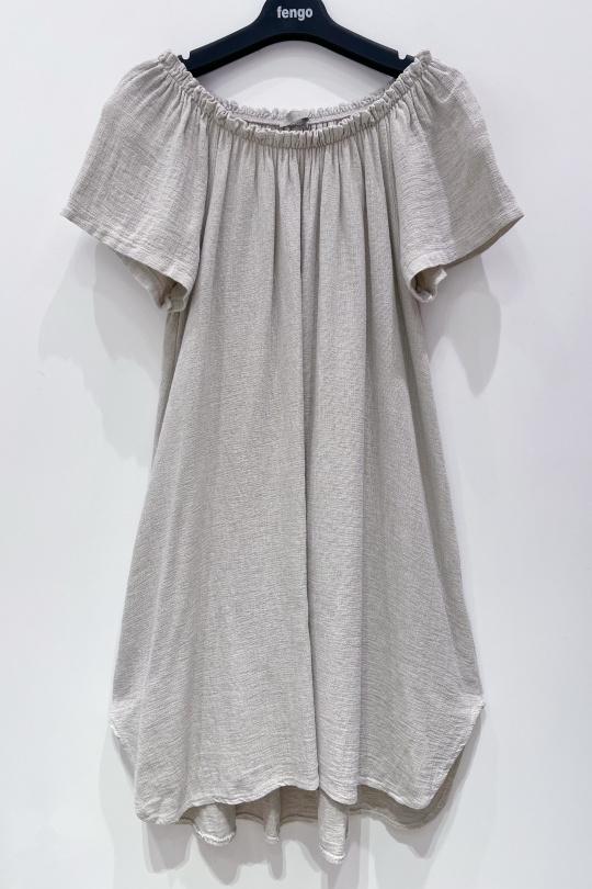 Short dresses Women Beige Pretty Collection ROBE-LC95 Efashion Paris