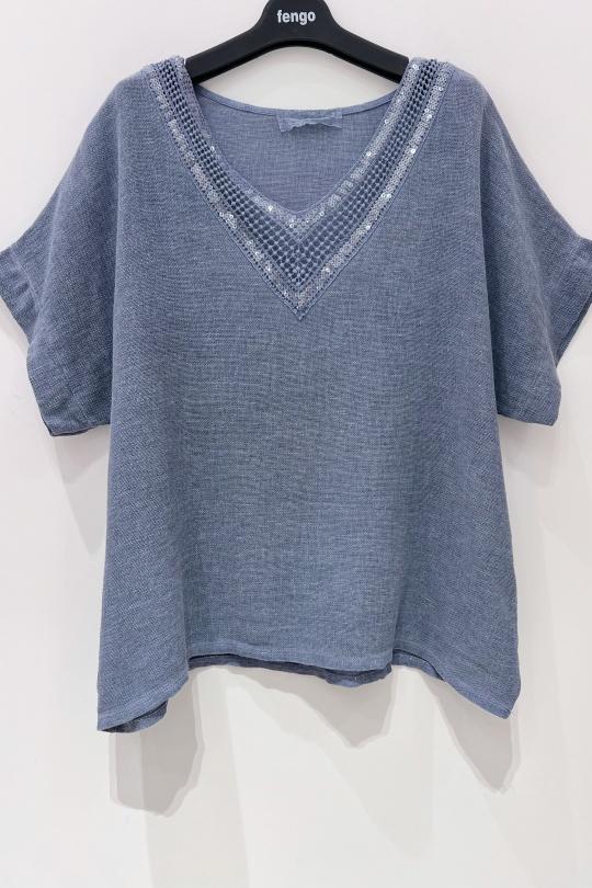 Tops Femme Fuchsia/Rose Pretty Collection BLOUSE-LC-SEQUINS Efashion Paris