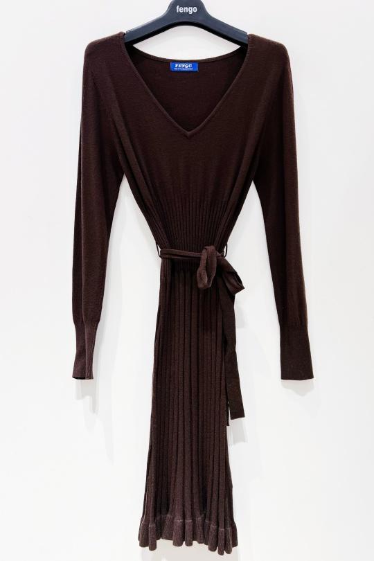 Vestidos cortos Mujer Taupe Pretty Collection ROBE-ATTACHE-1101 Efashion Paris