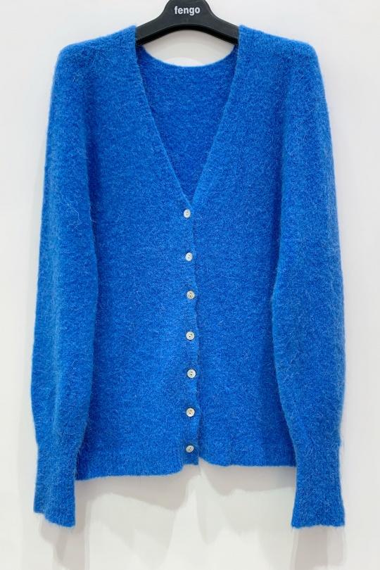 Cardigans Women White Pretty Collection GILET-MOHAIR-DOUX-3D Efashion Paris