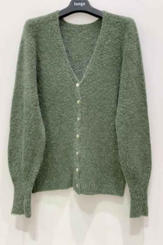 Cardigans Women White Pretty Collection GILET-MOHAIR-DOUX-3D Efashion Paris