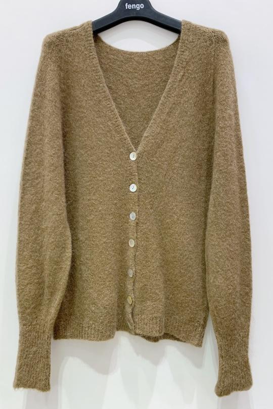 Cardigans Women White Pretty Collection GILET-MOHAIR-DOUX-3D Efashion Paris