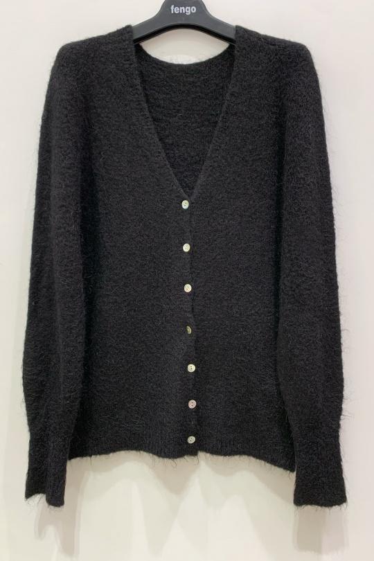 Cardigans Women White Pretty Collection GILET-MOHAIR-DOUX-3D Efashion Paris