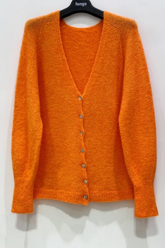 Cardigans Women White Pretty Collection GILET-MOHAIR-DOUX-3D Efashion Paris