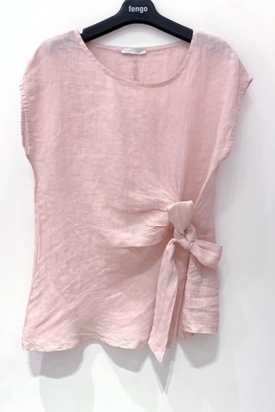 Tops Femme Rose pâle Pretty Collection TOP-LIN-NOEUD Efashion Paris