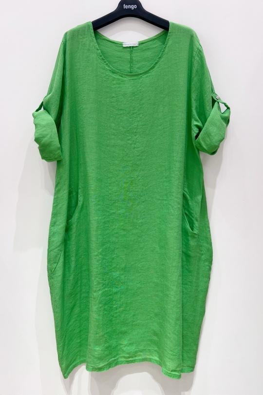 Robes mi-longues Femme Fuchsia/Rose Pretty Collection ROBE-LIN-2P Efashion Paris