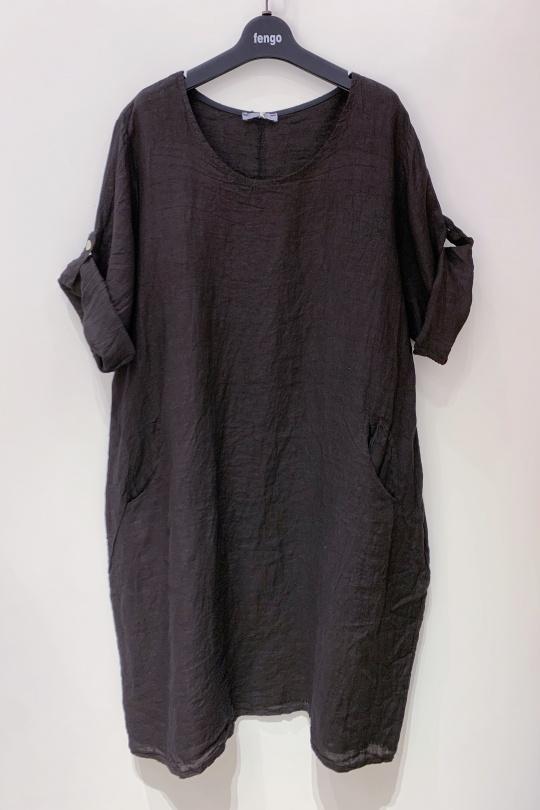 Robes mi-longues Femme Fuchsia/Rose Pretty Collection ROBE-LIN-2P Efashion Paris