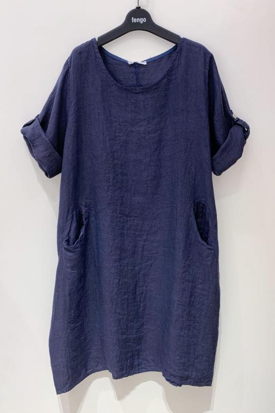 Robes mi-longues Femme Fuchsia/Rose Pretty Collection ROBE-LIN-2P Efashion Paris