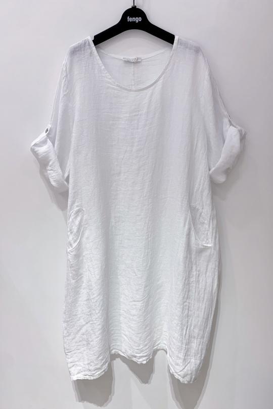 Robes mi-longues Femme Fuchsia/Rose Pretty Collection ROBE-LIN-2P Efashion Paris