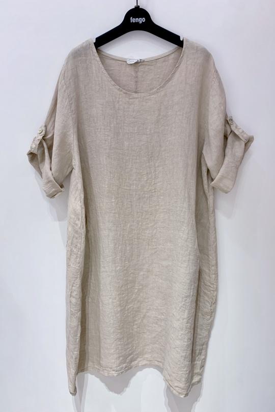 Robes mi-longues Femme Fuchsia/Rose Pretty Collection ROBE-LIN-2P Efashion Paris