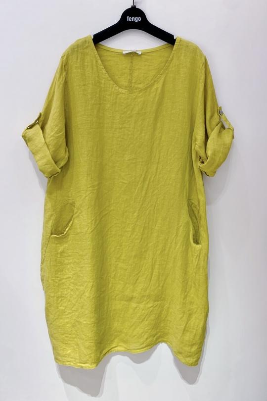 Robes mi-longues Femme Fuchsia/Rose Pretty Collection ROBE-LIN-2P Efashion Paris