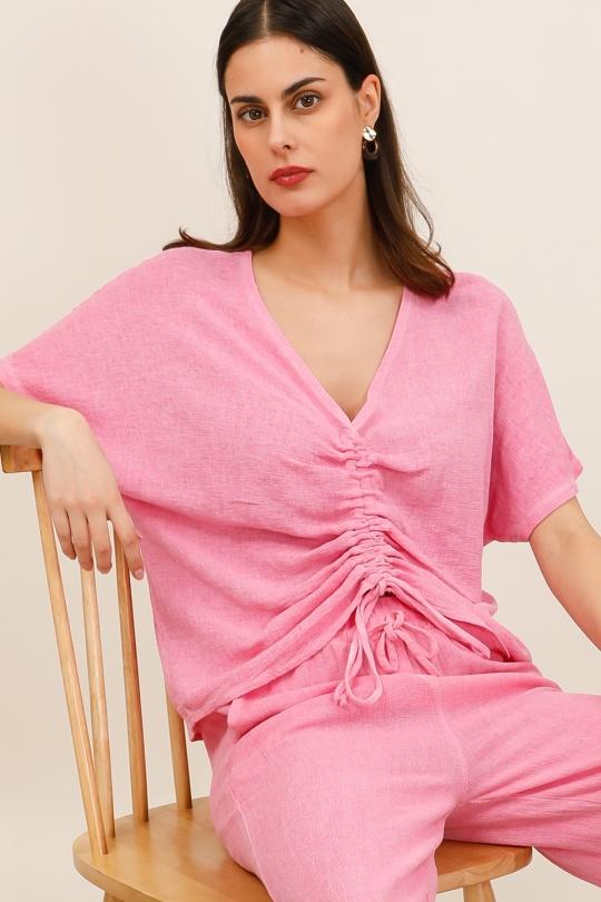Tops Femme Fuchsia/Rose Pretty Collection TOP-LC-6883 Efashion Paris