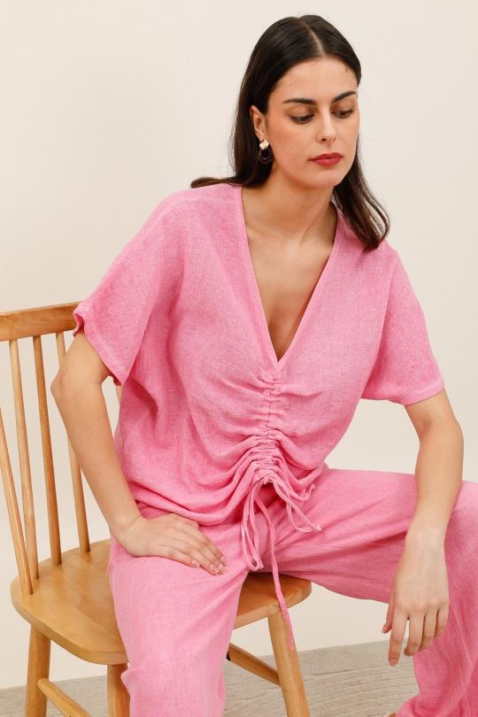 Tops Femme Fuchsia/Rose Pretty Collection TOP-LC-6883 Efashion Paris