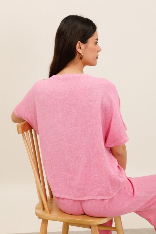 Tops Femme Fuchsia/Rose Pretty Collection TOP-LC-6883 Efashion Paris