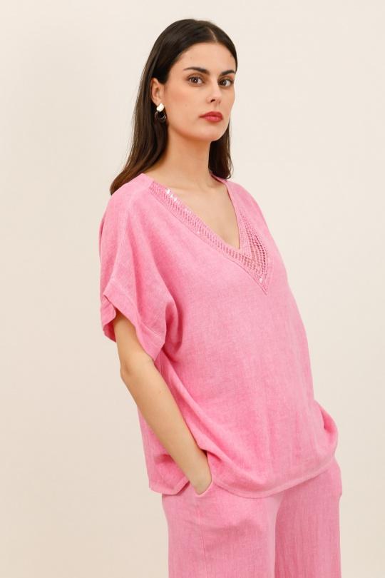 Tops Femme Fuchsia/Rose Pretty Collection TOP-LC-10310 Efashion Paris