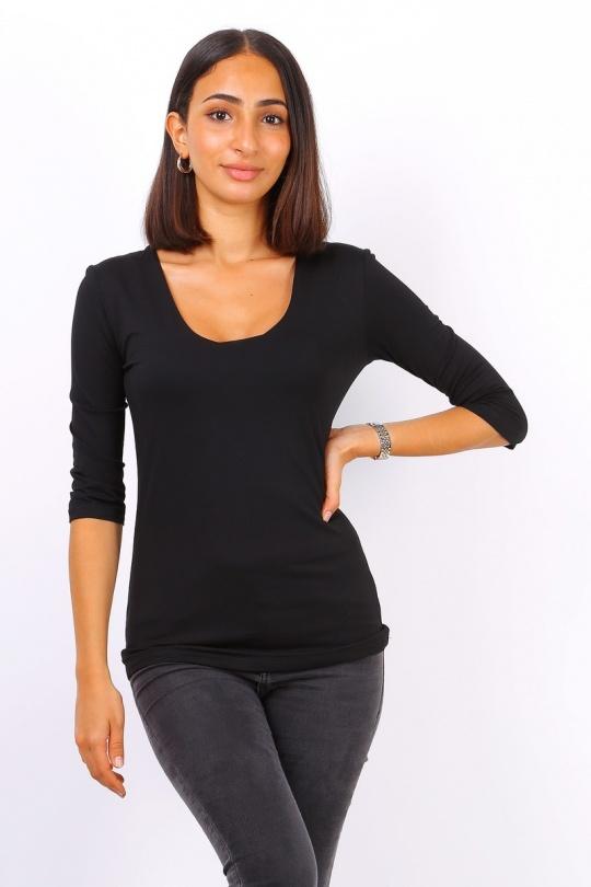 Top Donna Black Pretty Collection TOP-STRETCH-E1 Efashion Paris