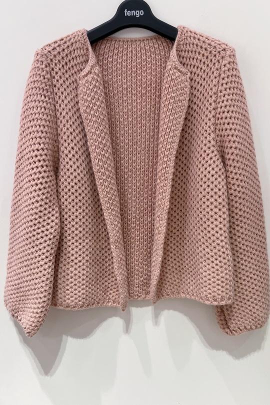 Cardigans Women Fuchsia/Pink Pretty Collection VESTE-LAINE-MOHAIR Efashion Paris