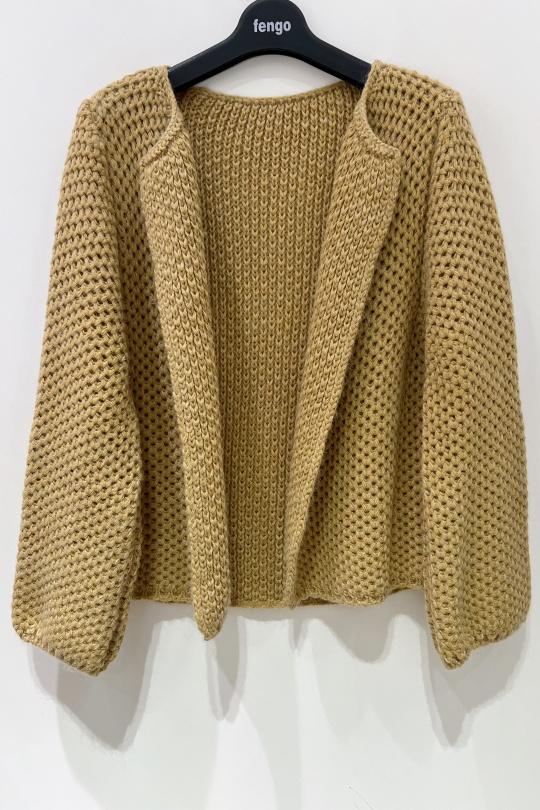 Cardigans Women Fuchsia/Pink Pretty Collection VESTE-LAINE-MOHAIR Efashion Paris