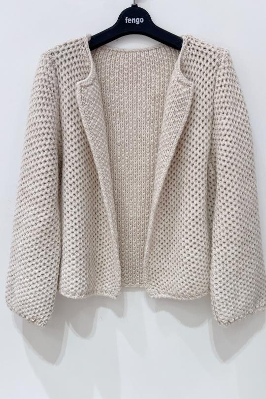 Cardigans Women Fuchsia/Pink Pretty Collection VESTE-LAINE-MOHAIR Efashion Paris