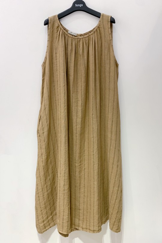 Robes longues Femme Beige Pretty Collection Robe-lin-RY-740A Efashion Paris