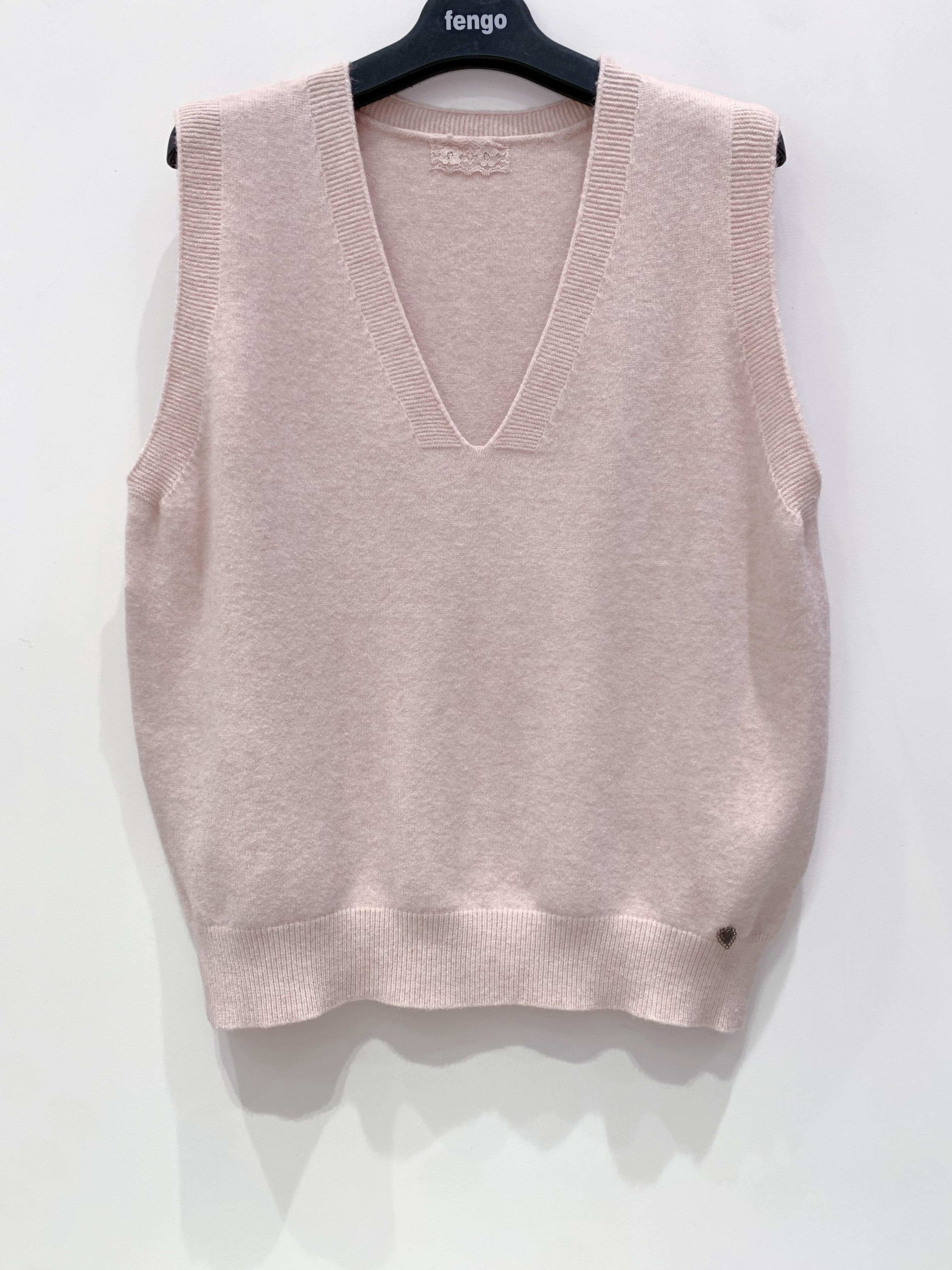 Pulls Femme Rose pâle Pretty Collection PULL-SANS-MANCHES #c Efashion Paris