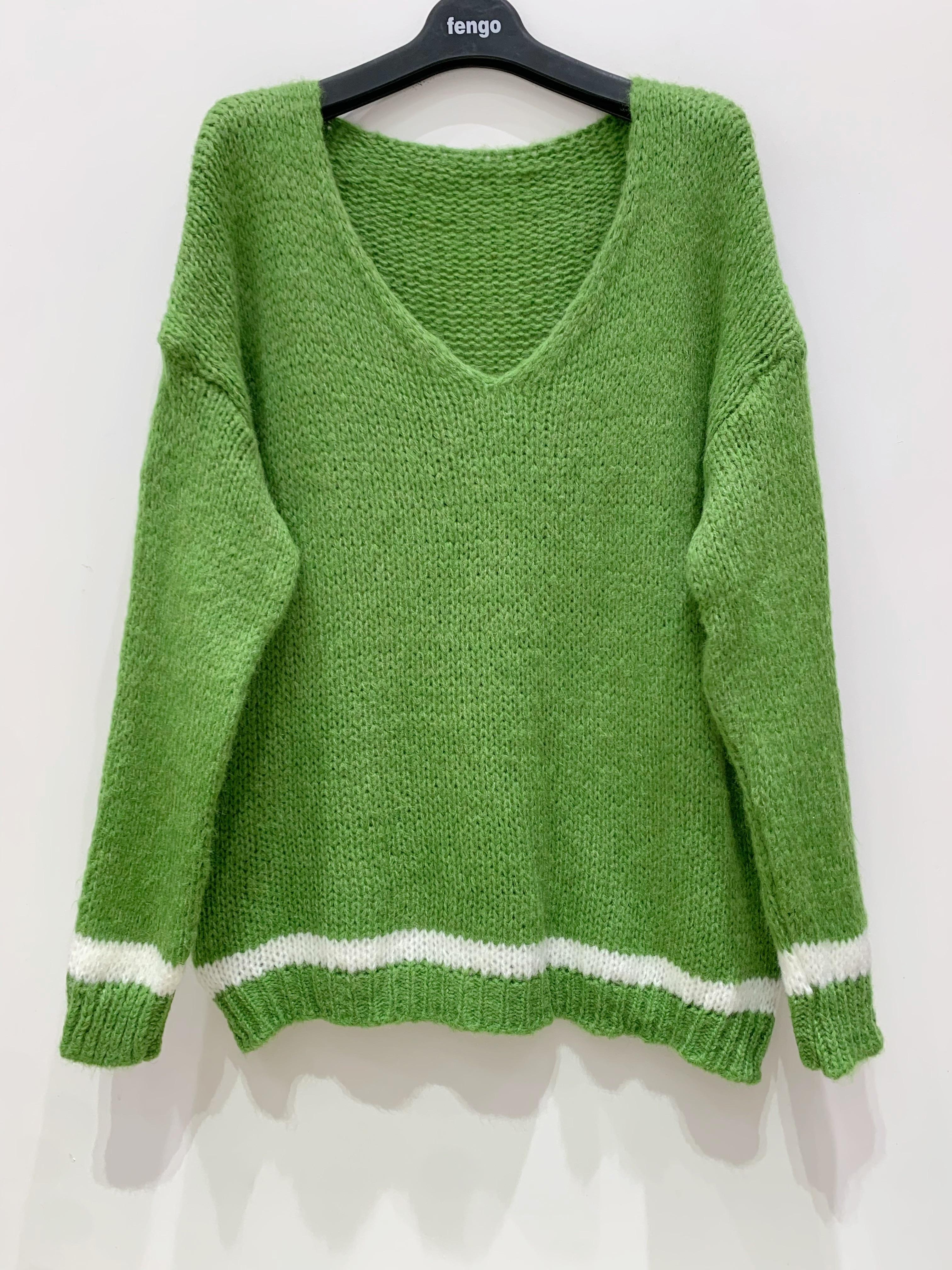 Pulls Femme Vert gazon Pretty Collection PULL-LAINE-2587 #c Efashion Paris