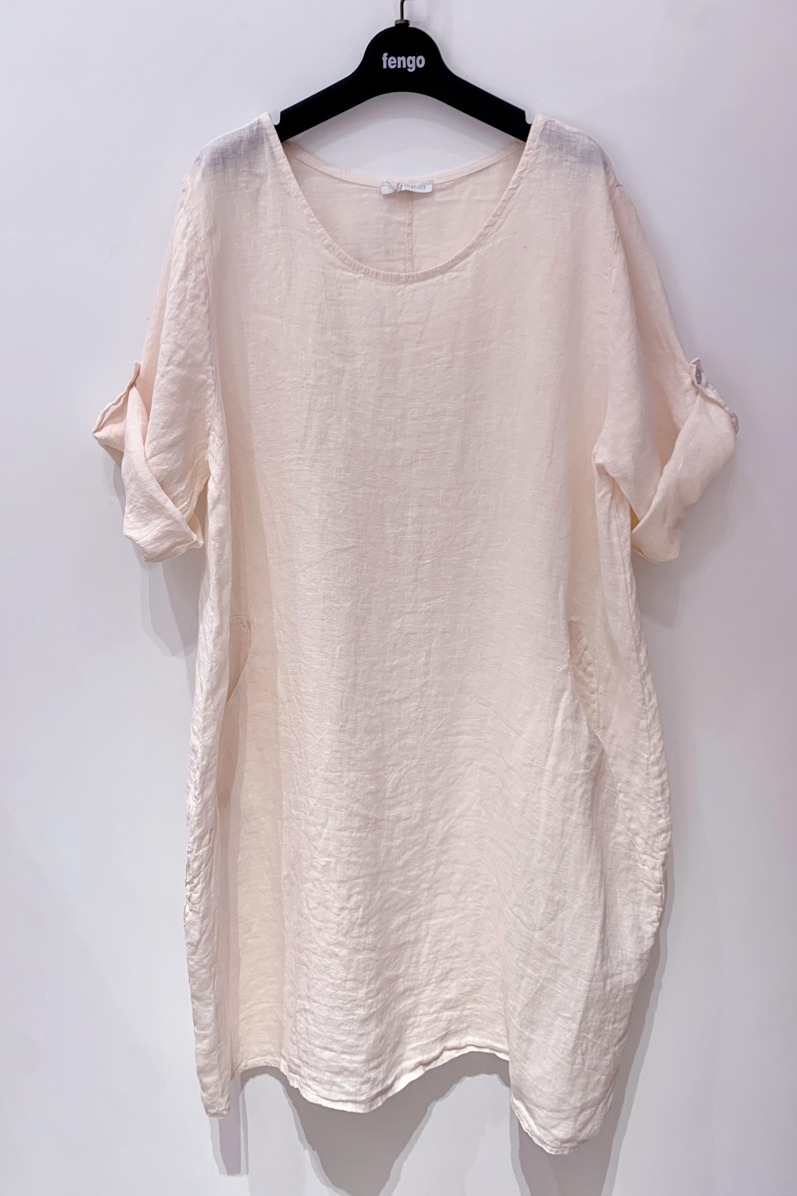Vestidos a media pierna Mujer Light pink Pretty Collection ROBE-LIN-2P #c Efashion Paris