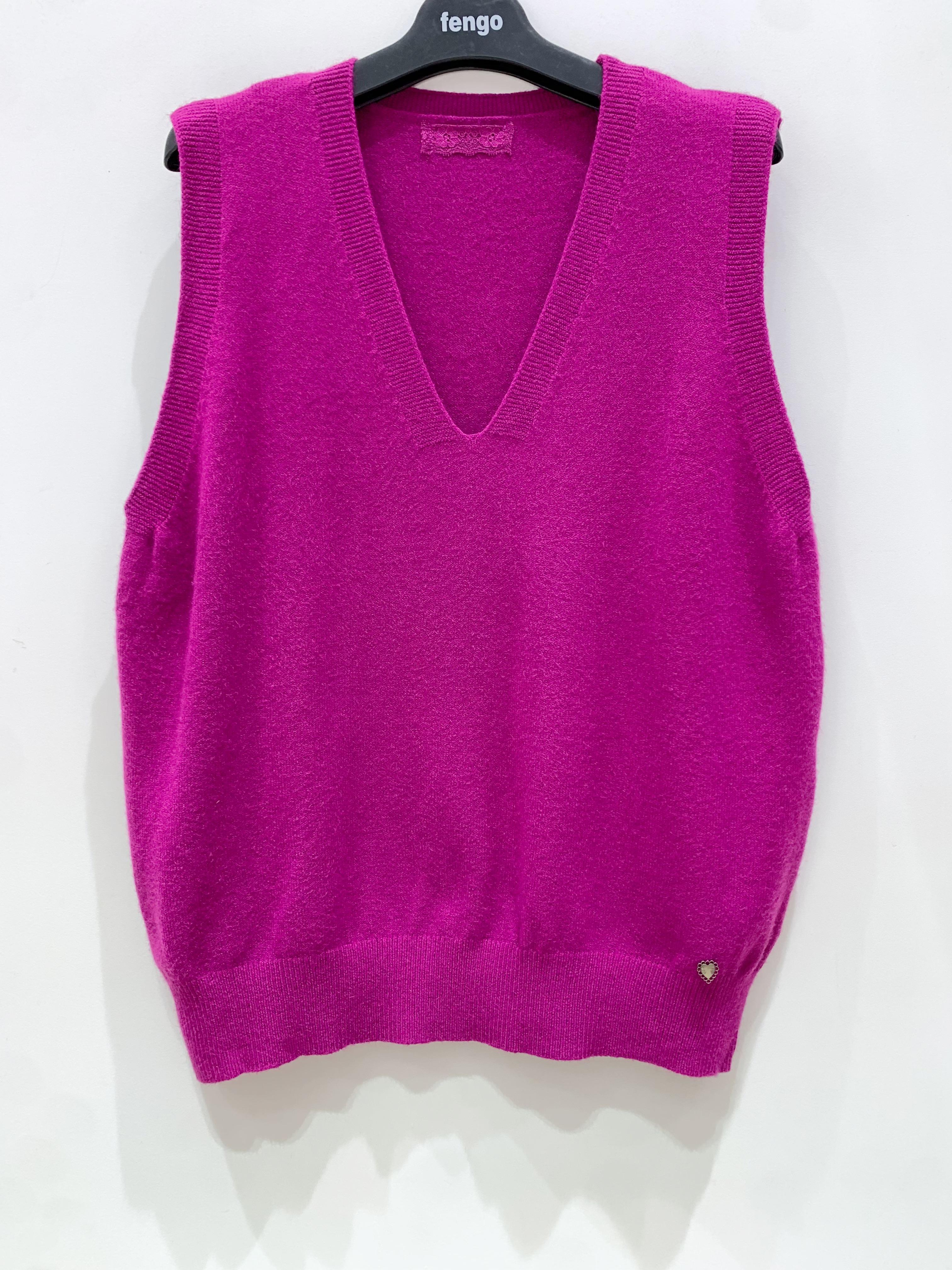 Pulls Femme Magenta Pretty Collection PULL-2145SANS-MANCHES #c Efashion Paris
