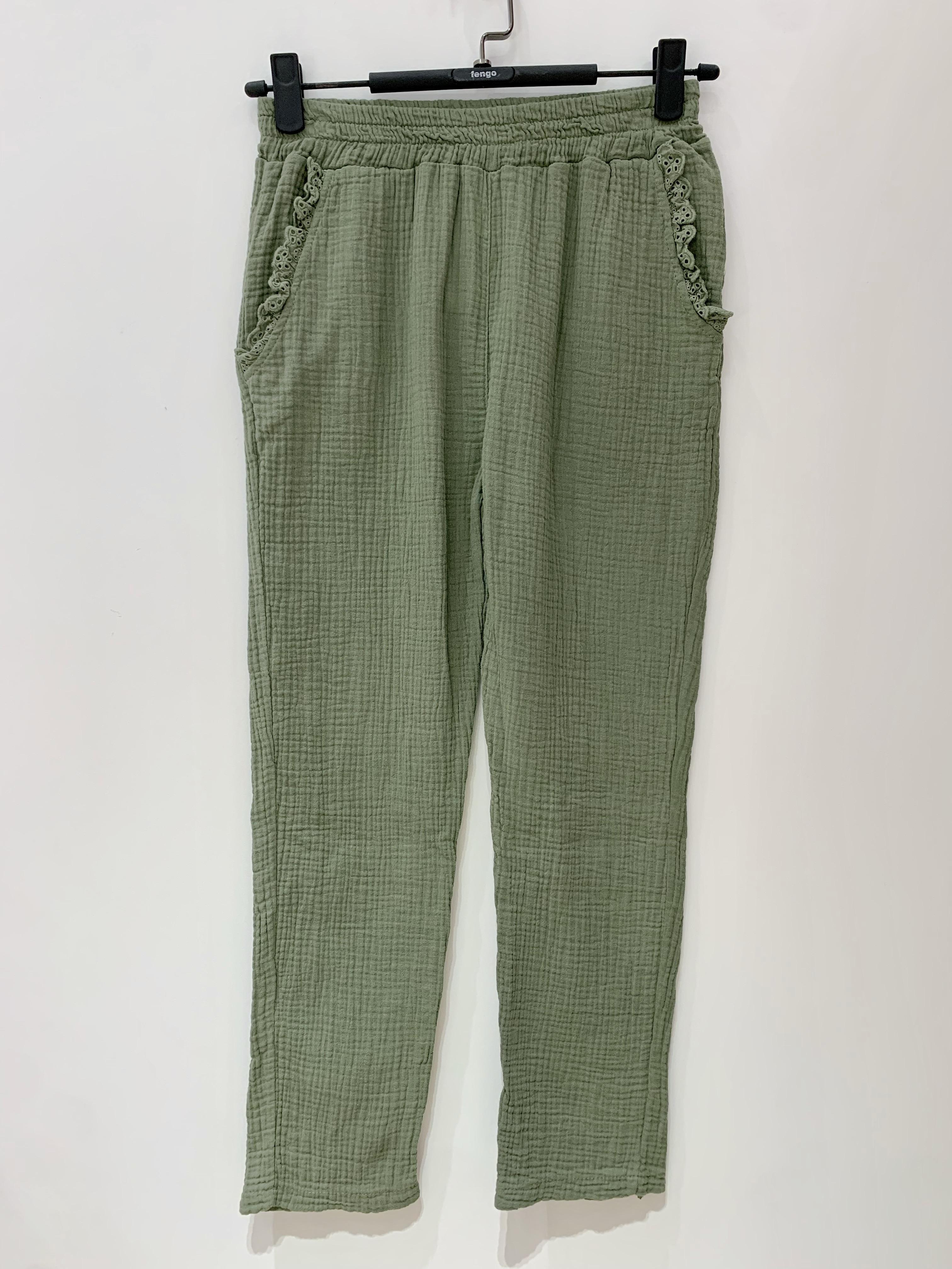Pantalons Femme Kaki Pretty Collection PTL-GAZE-2914 #c Efashion Paris