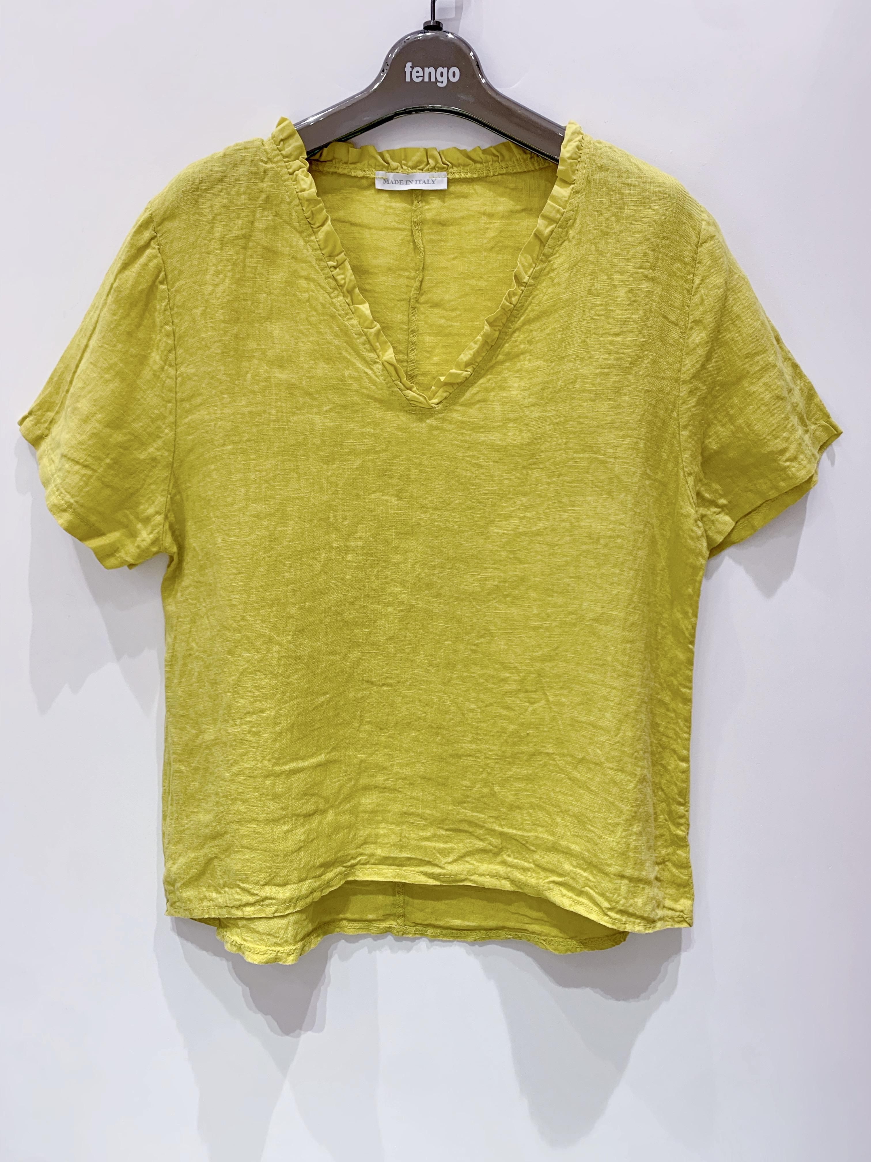 T-shirts Femme Moutarde Pretty Collection T-SHIRT-VOLANT3 #c Efashion Paris