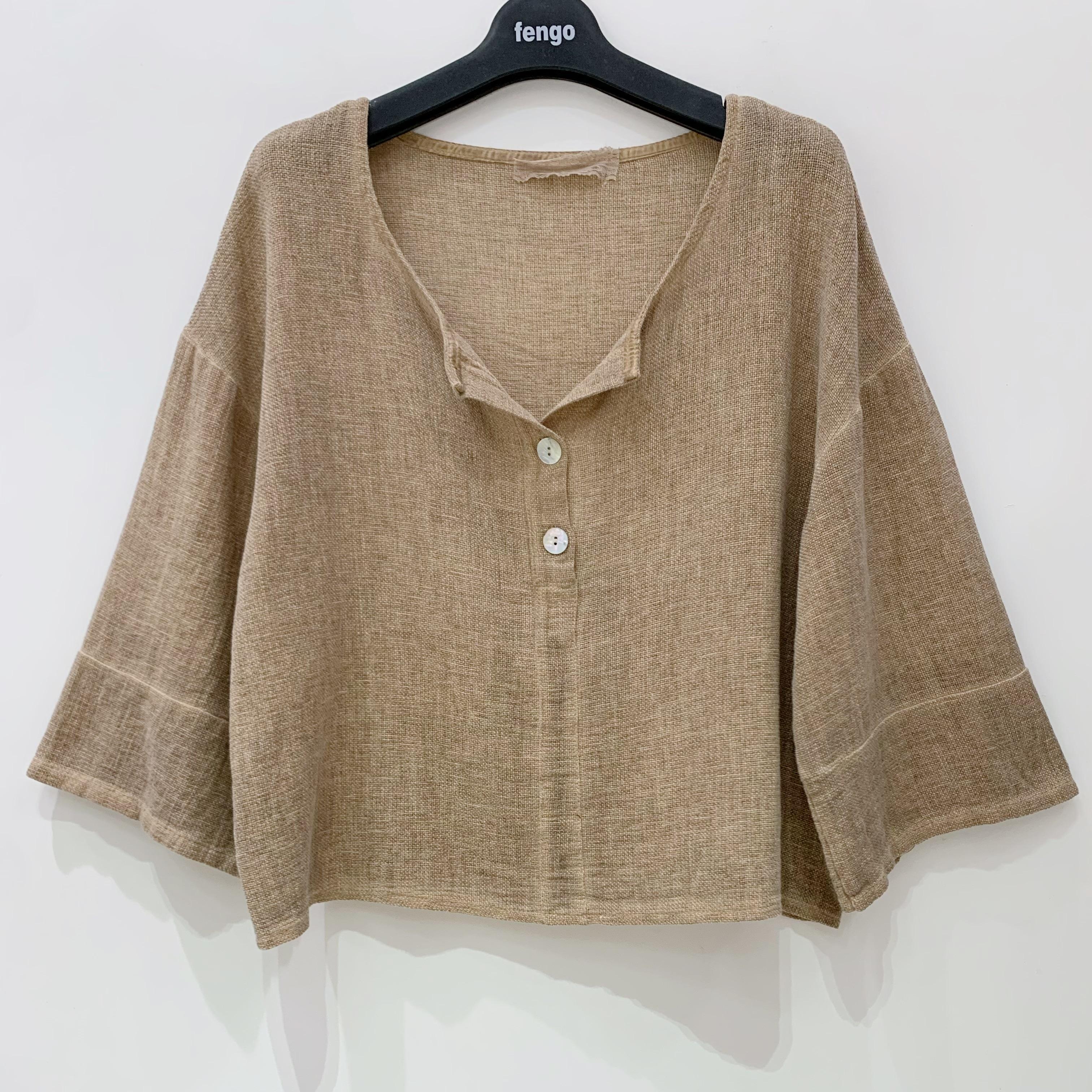 BLOUSE-LC-2BT86--CAMEL