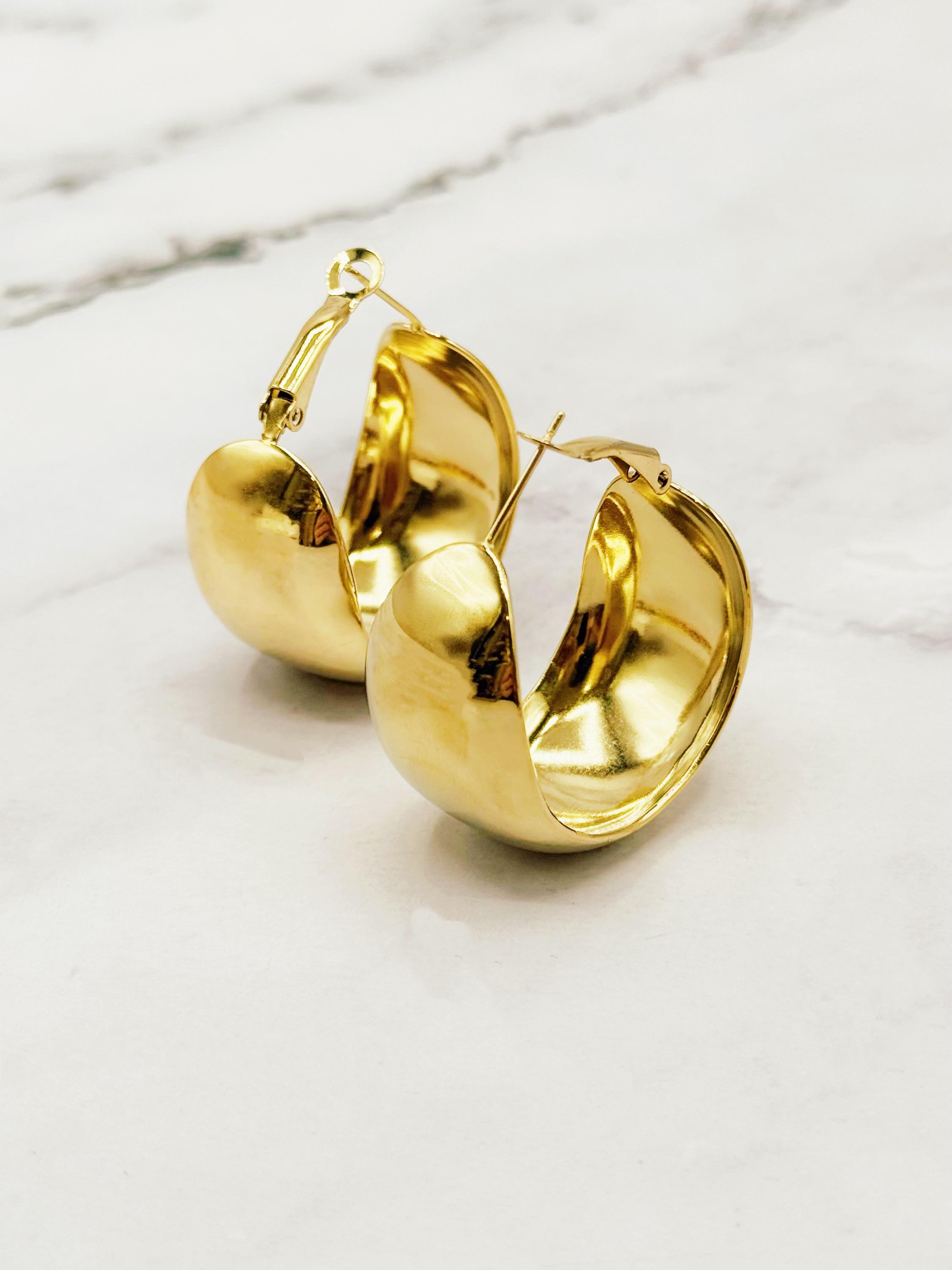 Boucles d'oreilles Accessoires Doré EMILY E1911 #c Efashion Paris