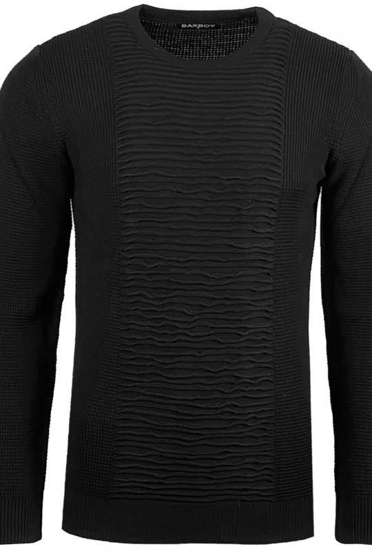 Jumpers Men Black SUBLIMINAL MODE 1881-NOIR Efashion Paris