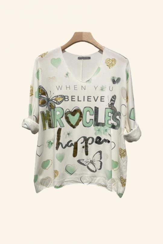 Top Donna Green Nota bene 2431 Efashion Paris