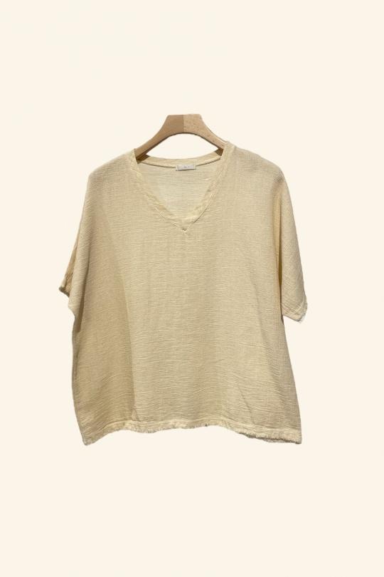 Camisetas Mujer Beige Nota bene 61371 Efashion Paris
