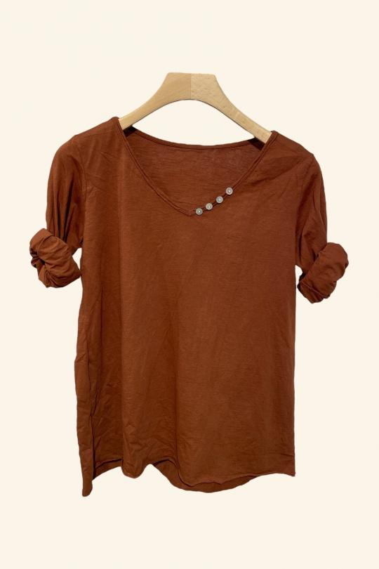 T-shirts Femme Rouille Nota bene 16496 Efashion Paris