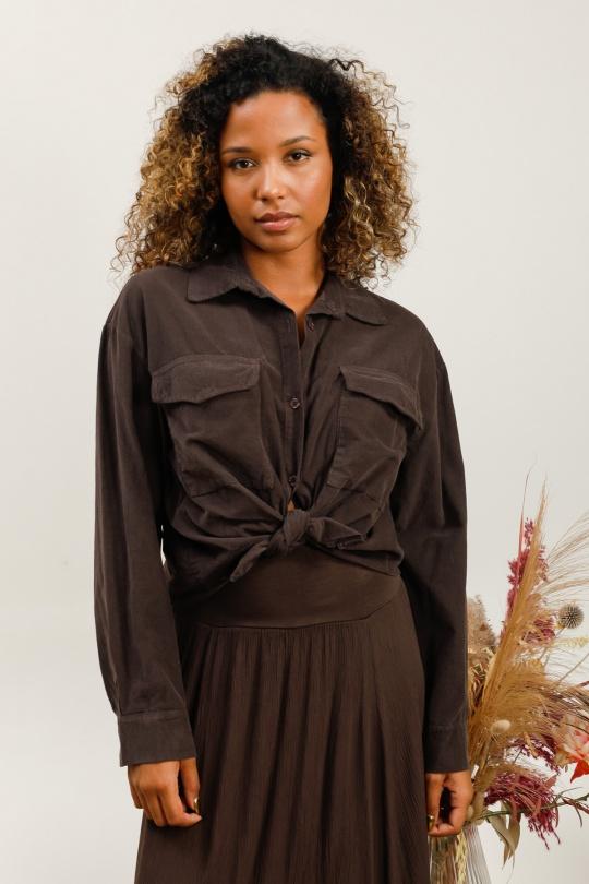 Chemises Femme Chocolat Nota bene 20344G Efashion Paris