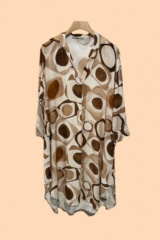 Vestidos a media pierna Mujer Beige Nota bene 3544R Efashion Paris