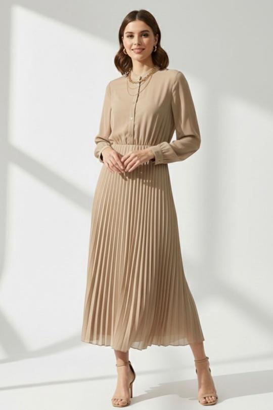 Abiti maxi Donna Beige Nota bene 7655 Efashion Paris
