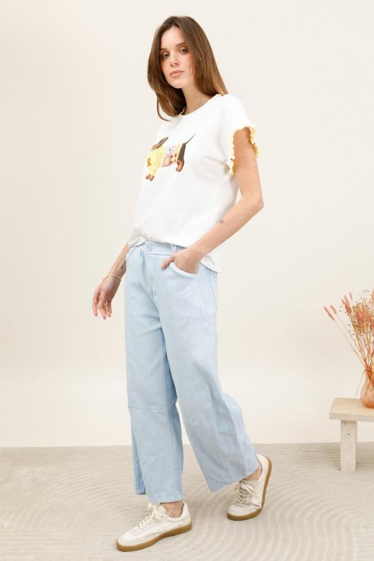 Pantalones Mujer Blue Nota bene 30577 Efashion Paris