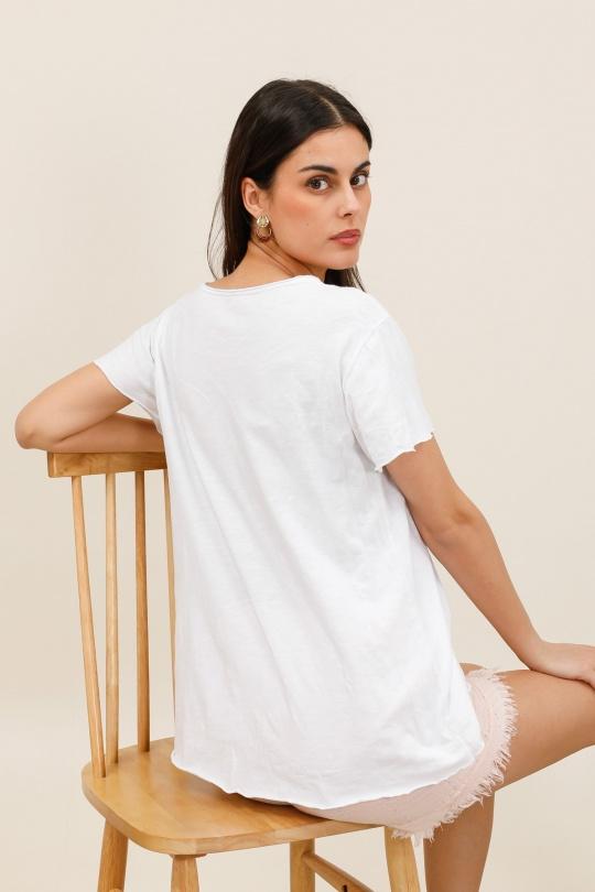 Camisetas Mujer White Nota bene 9061A1 Efashion Paris
