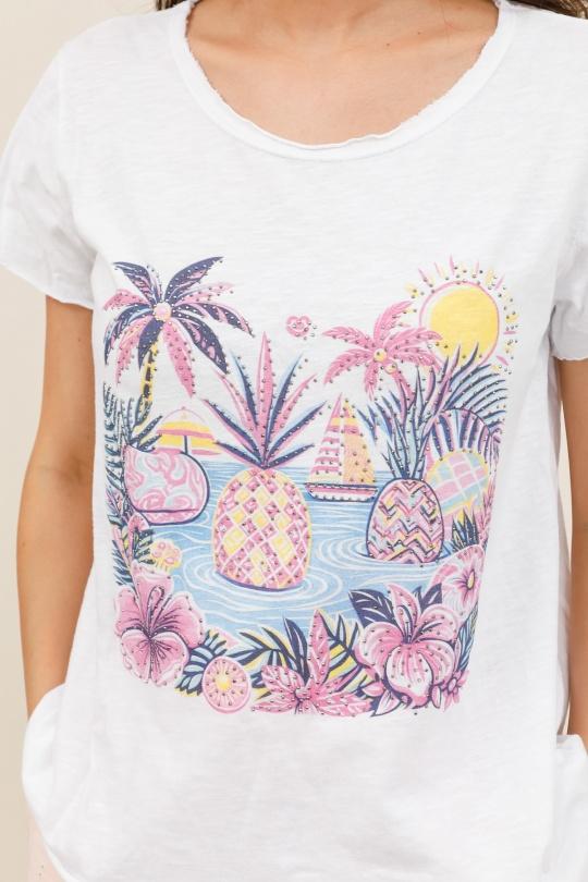 Camisetas Mujer White Nota bene 9061A7 Efashion Paris