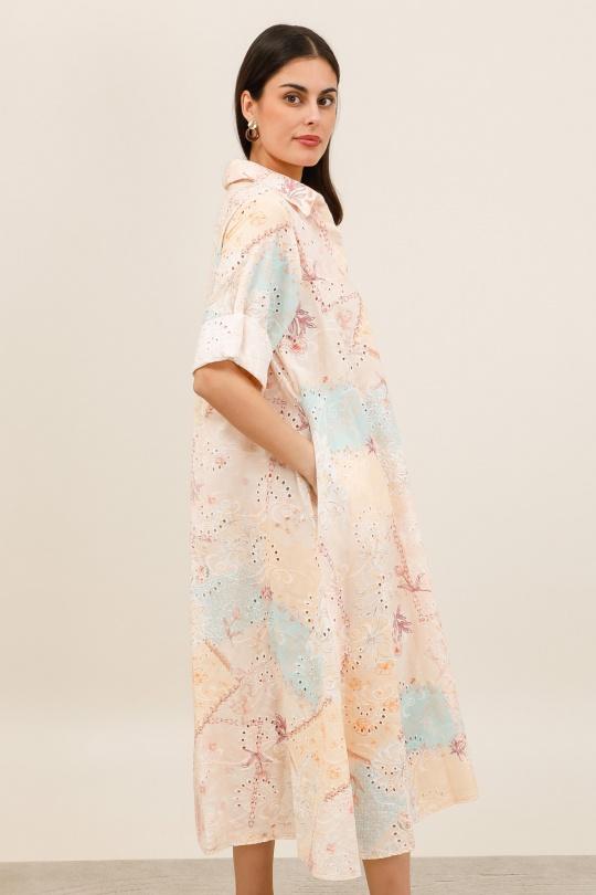 Vestidos largos Mujer Beige Nota bene 25082 Efashion Paris