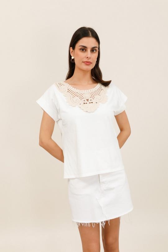 Camisetas Mujer White Nota bene 1557 Efashion Paris