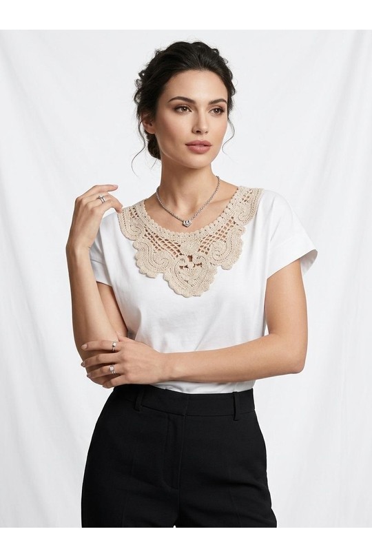 Camisetas Mujer White Nota bene 1557 Efashion Paris