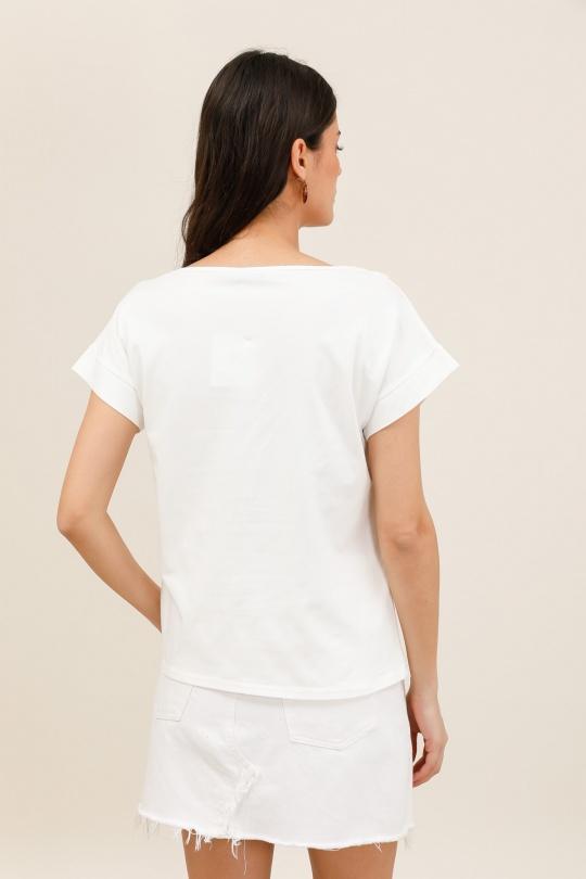 Camisetas Mujer White Nota bene 1557 Efashion Paris