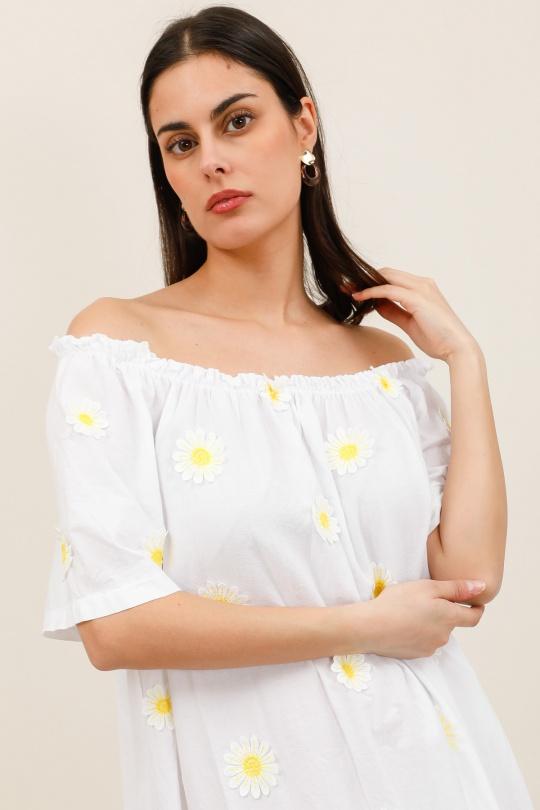 Vestidos a media pierna Mujer White Nota bene 72081 Efashion Paris