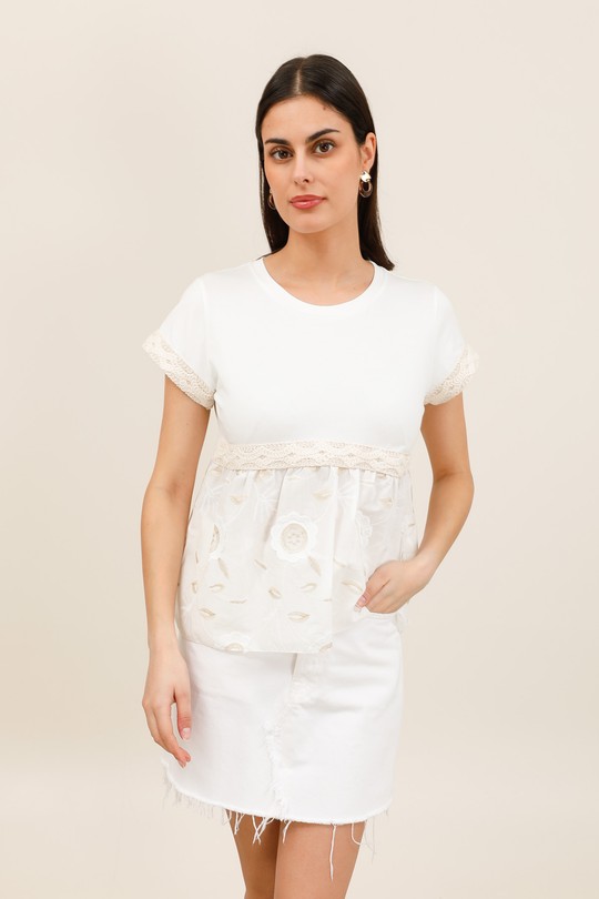 Camisetas Mujer White Nota bene 1569 Efashion Paris